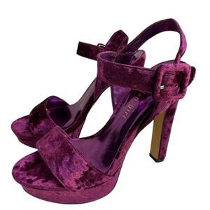 Madden Girl "Rolloo" Women Fuschia Velvet Platform Sandal Size 8 M NWOB